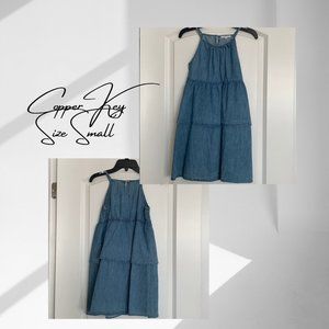 Copper Key Girls size Small Denim Sundress
